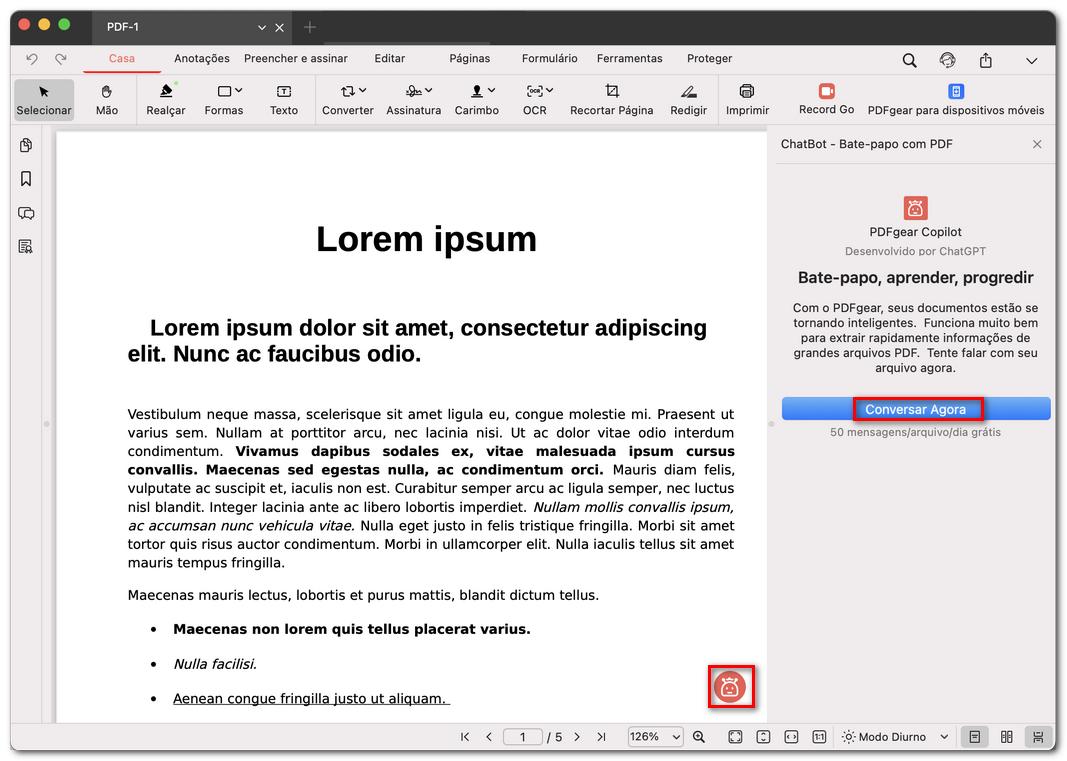 Copilot de PDF no PDFgear