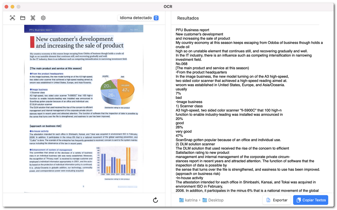 Extrair texto de imagem digitalizada