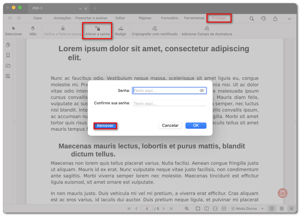 Remover senha do arquivo PDF