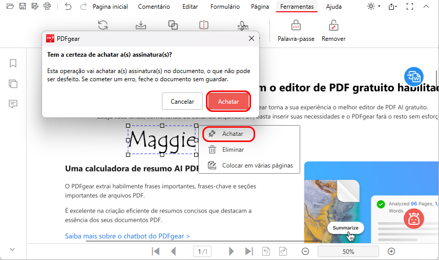 Achatar Assinatura no PDF
