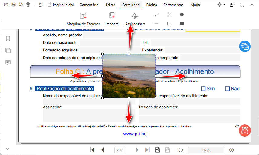 Adicionar Imagem ao Formulário