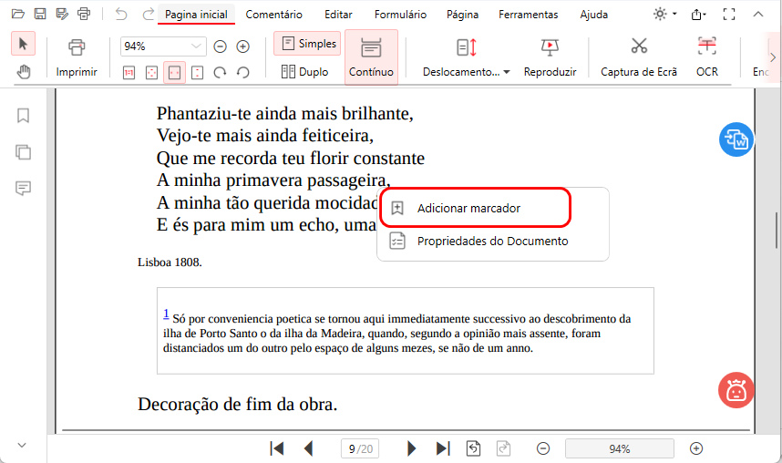 Adicionar Marcador Diretamente