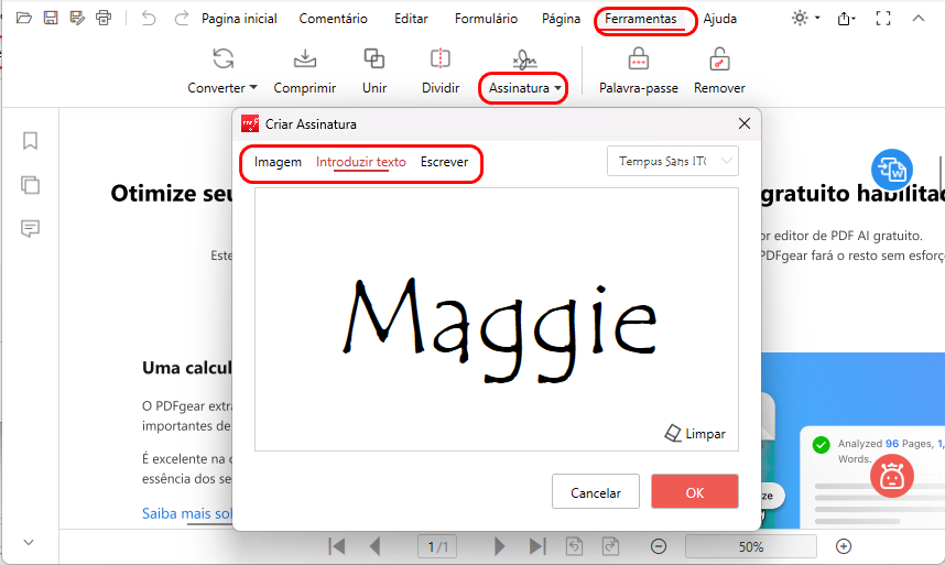 Assinar o PDF
