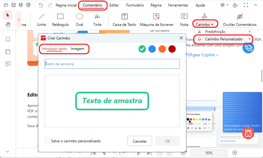 Carimbo Personalizado no PDF