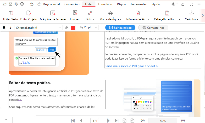 Mover o Bloco de Texto