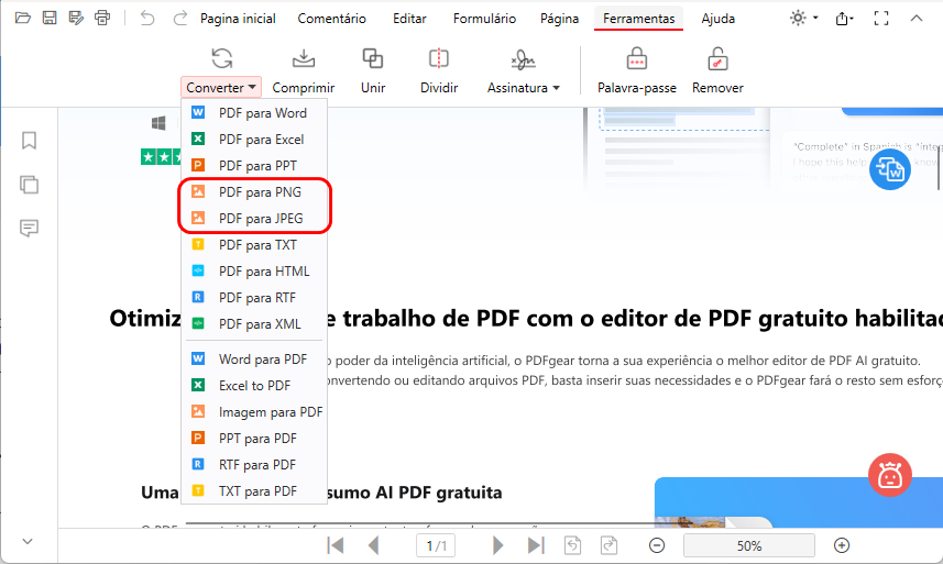 Converter PDF para Imagem