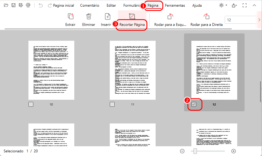 Cortar Páginas do PDF