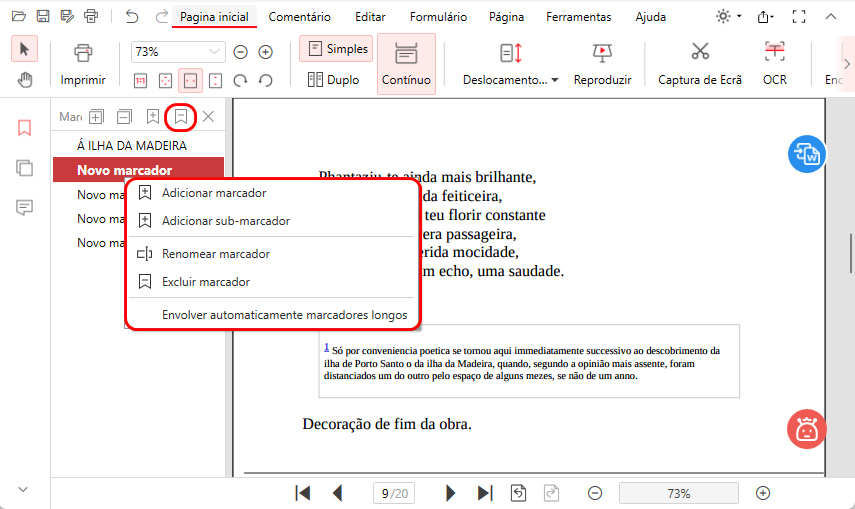Excluir Marcadores