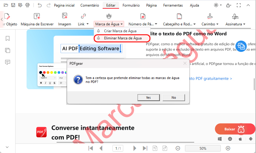 Excluir Marcas d'Água no PDF