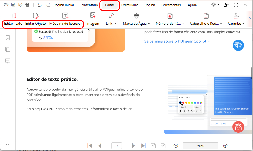 Editar Texto em PDF