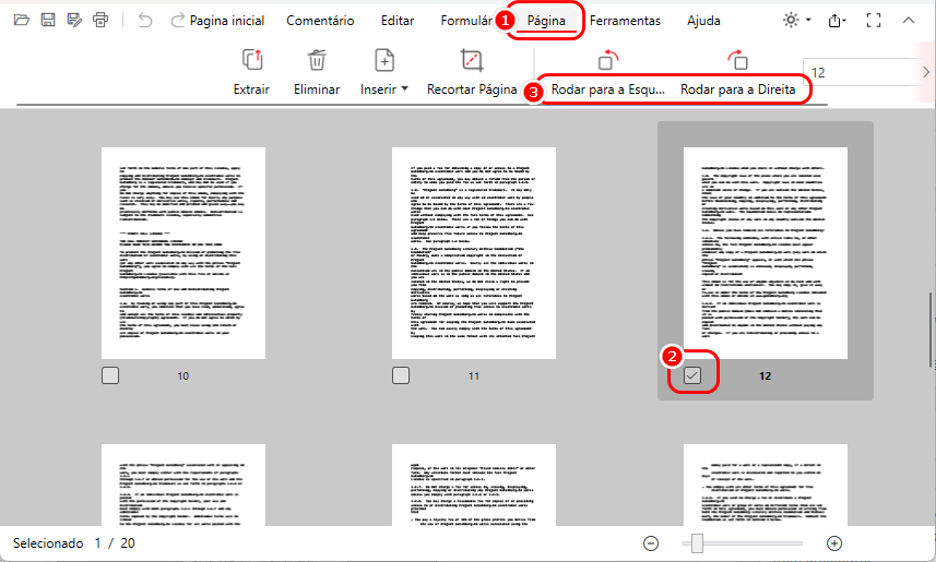 Rotacionar Páginas do PDF