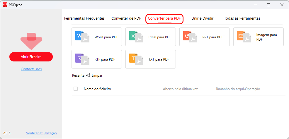 Converter Arquivos para PDFs