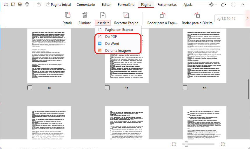 Inserir Arquivos no PDF