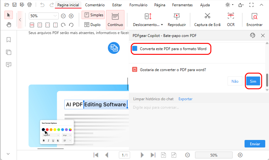 Peça ao Copilot para Manipular PDF