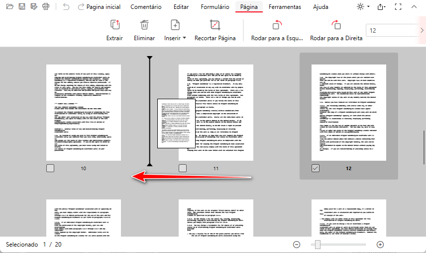Reordenar Páginas do PDF