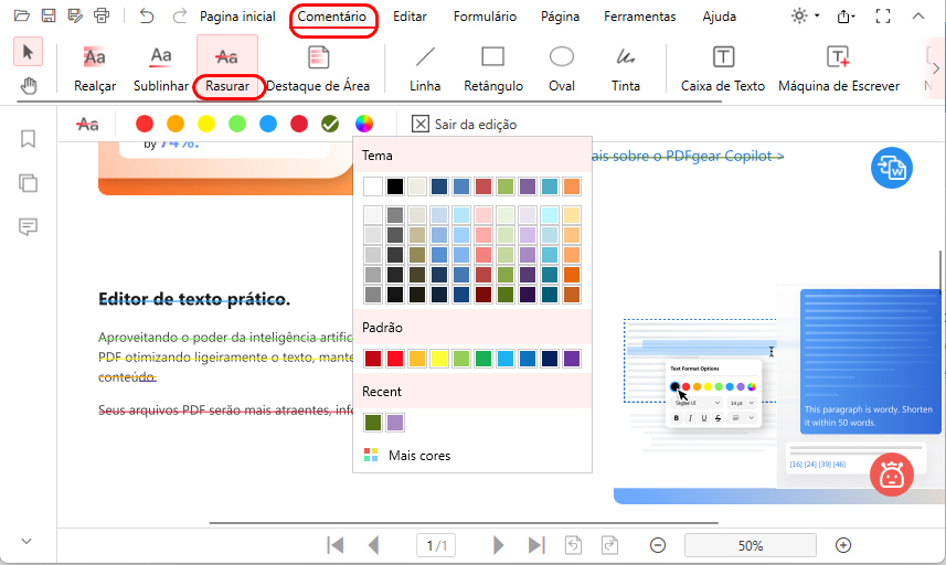Tachar o Texto do PDF
