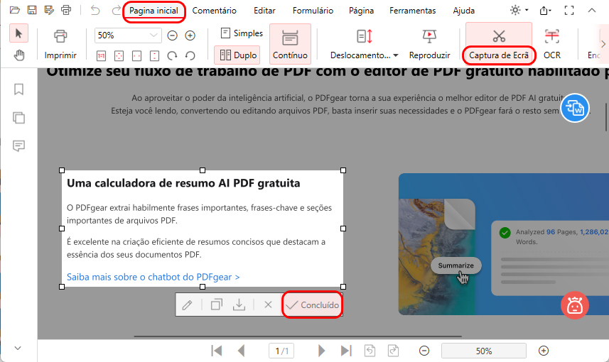 Tirar uma Captura de Tela de um PDF