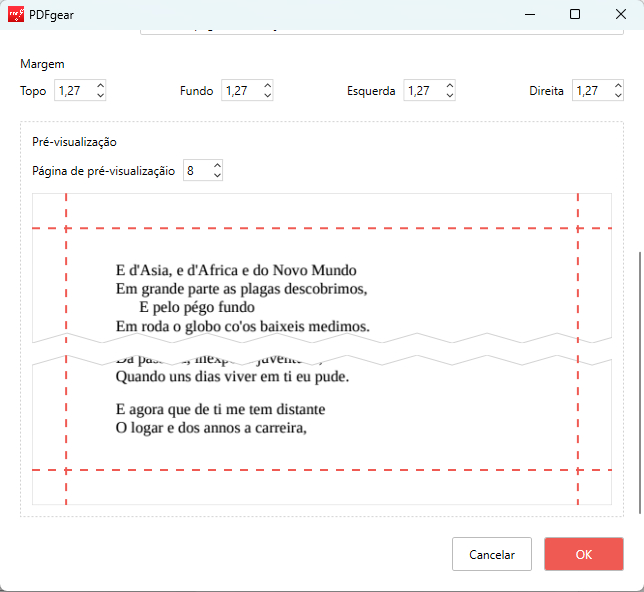 Visualizar Cabeçalho e Rodapé