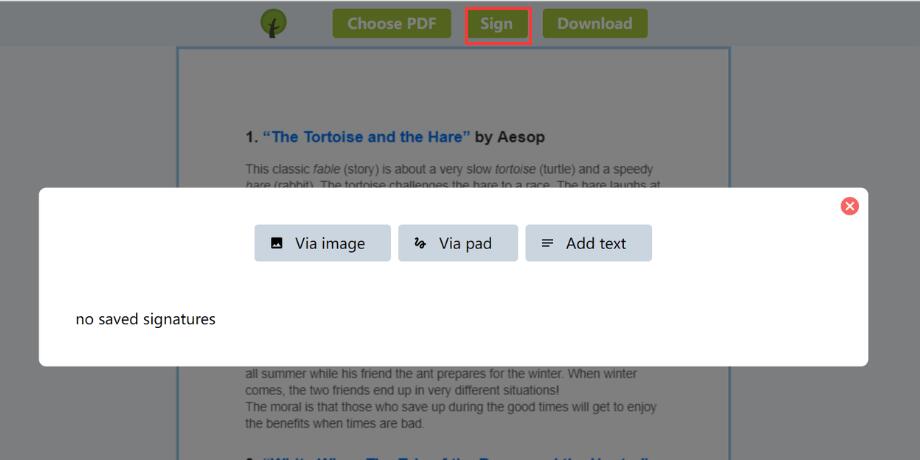 Add Signature to Document