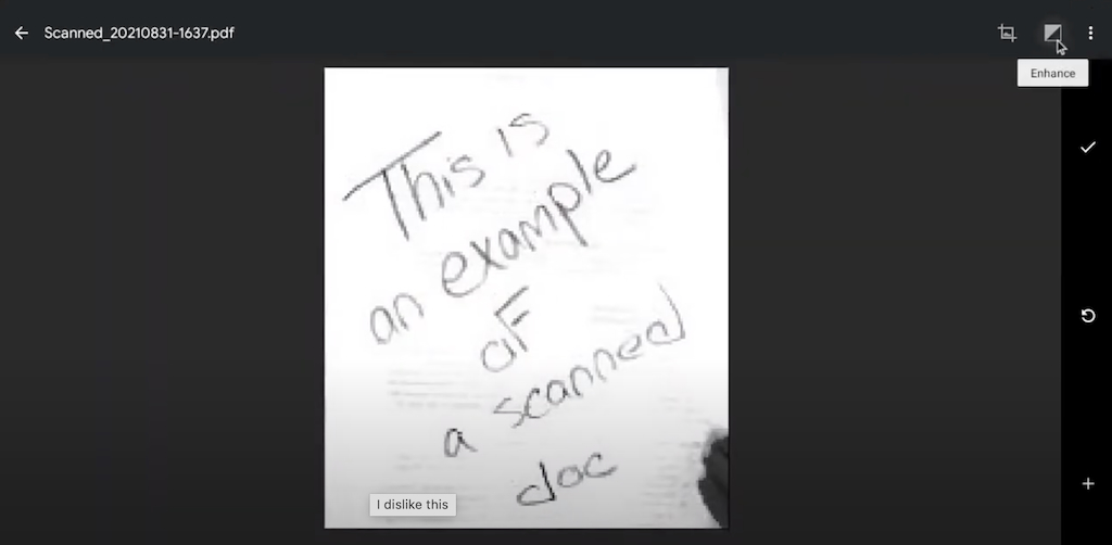 Confirm the Scanned Document