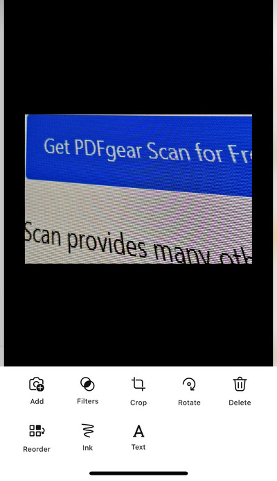 Edit the Scanned Photo in Microsoft Lens