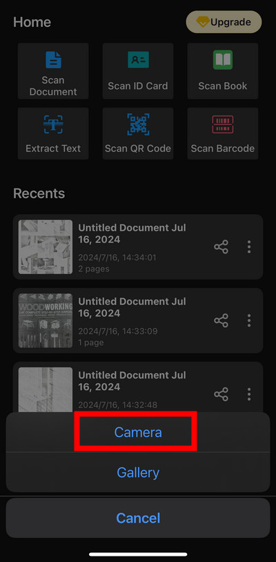 Launch PDFgear Scan to Scan