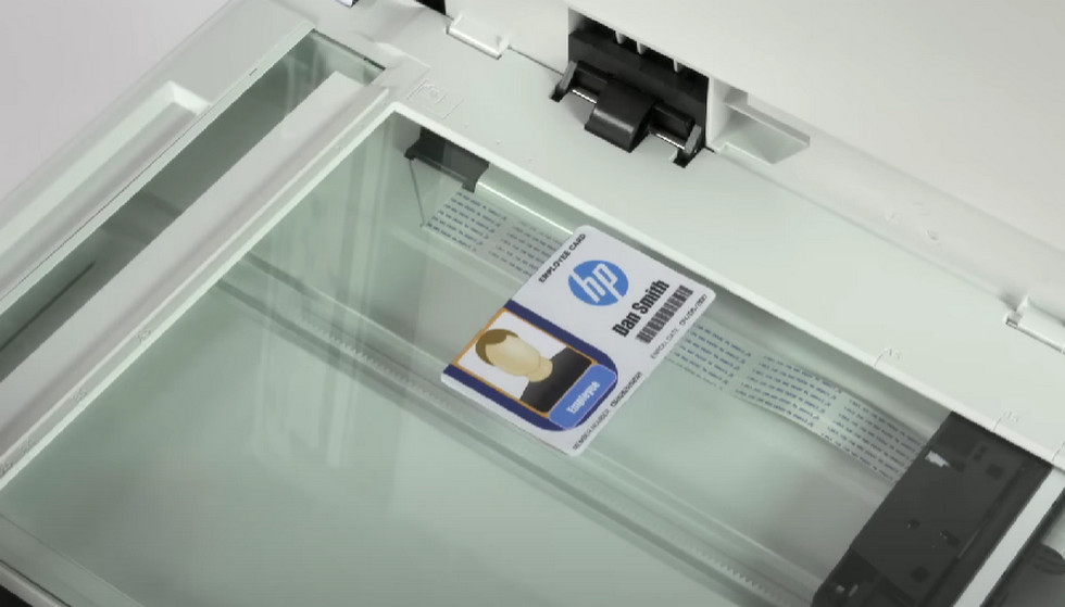 Place the ID Card on the Scanner Glass