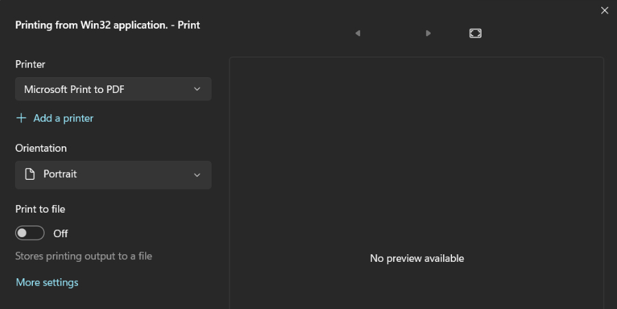 Print Scan to Microsoft Print to PDF