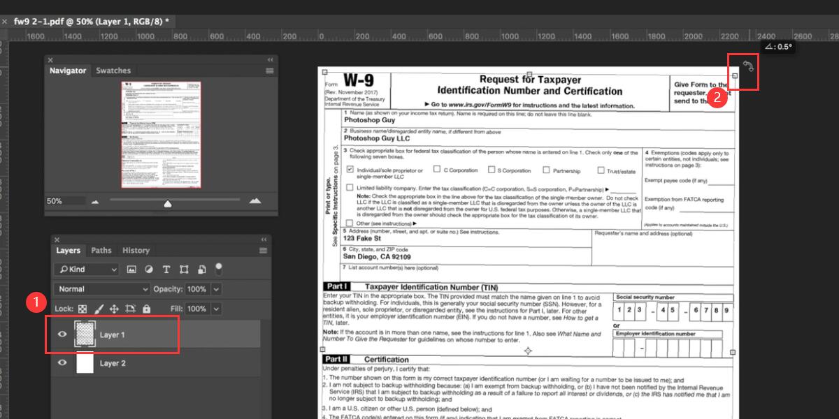 Rotate the Document Layer