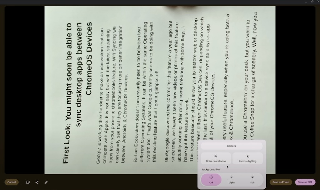 Choose Document Mode for Scan