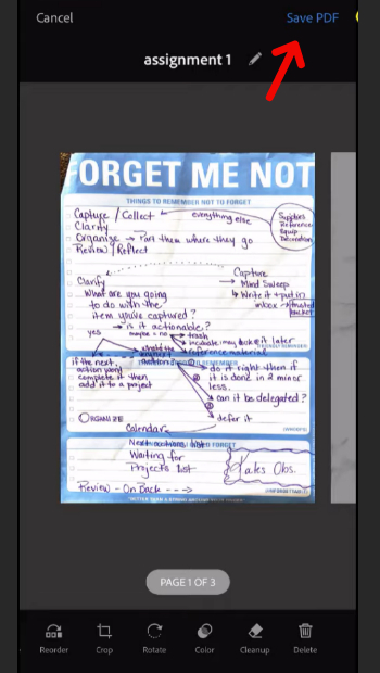 Save Document in Adobe