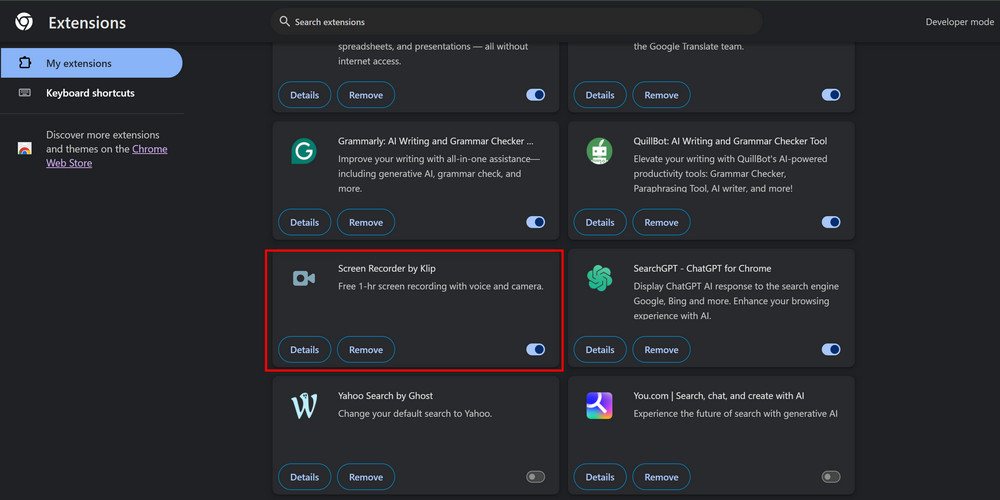 Add and Initiate Klip Extension to Chrome