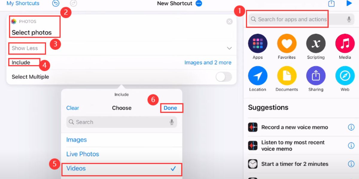 Add Select Photos Action