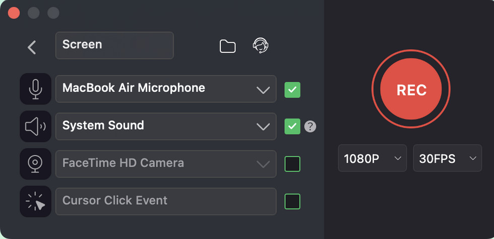 Adjust Recording Settings in Record Go