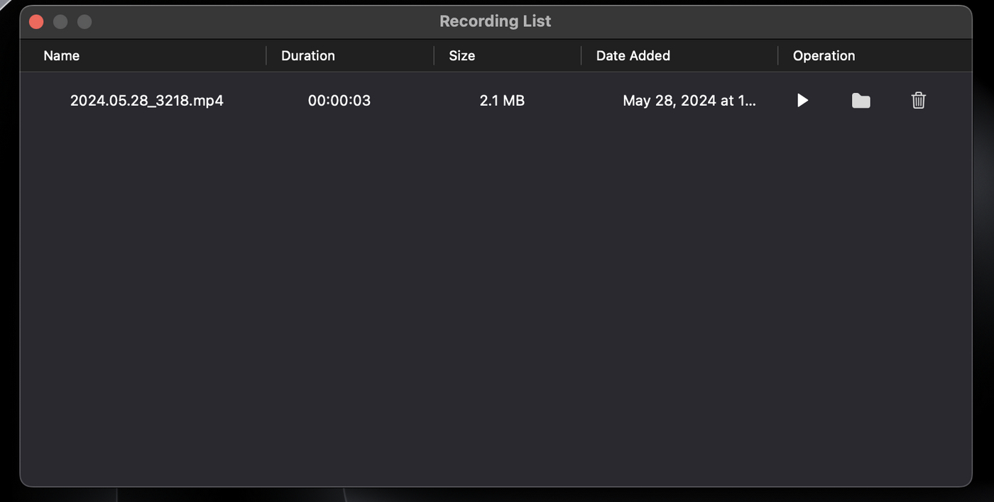Check Recording