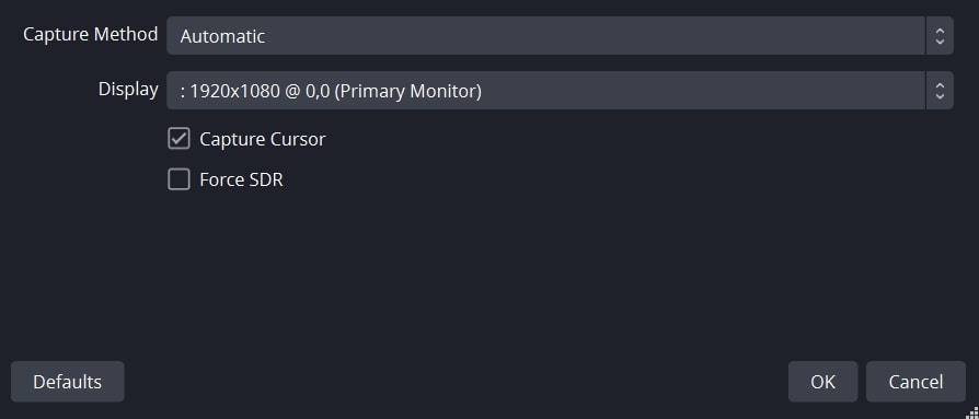 Choose Display