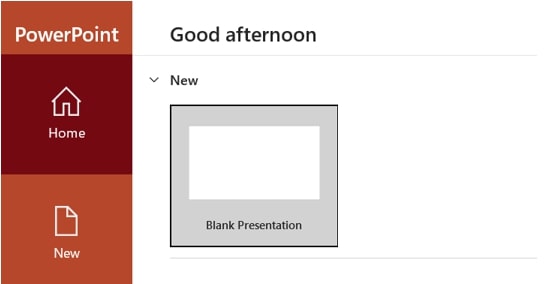 Create a New Presentation