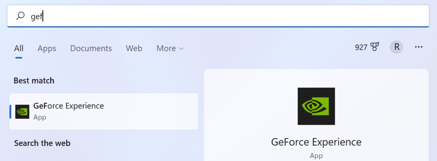 Launch GeForce Experience