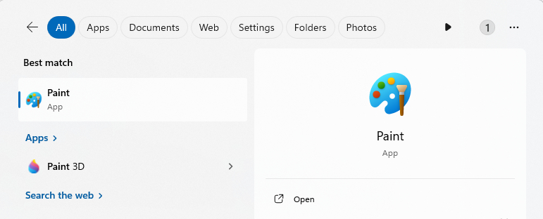 Open Paint App