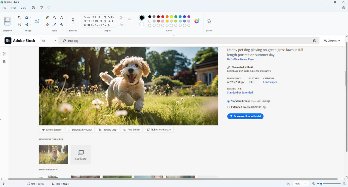 Paste Screenshot to Paint