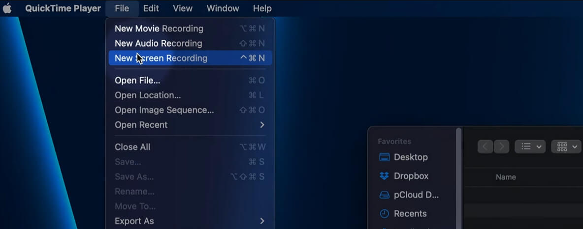 QuickTime New Screen Recording