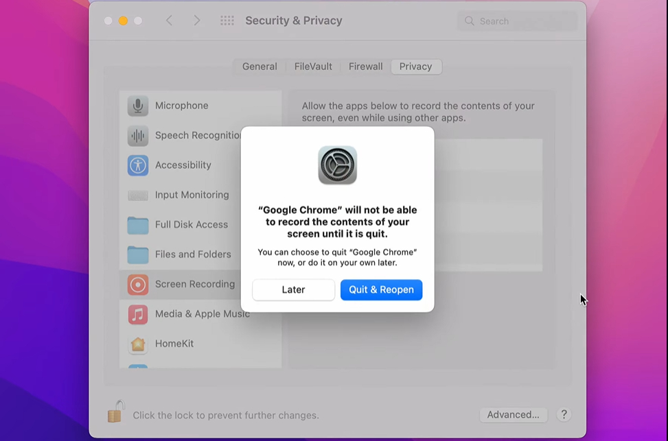 Restart Google Chrome