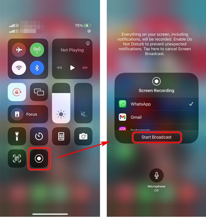 Recording Your WhatsApp on iPhone