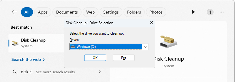 Run Disk Cleanup