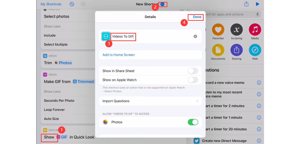 Save and Name the Shortcut