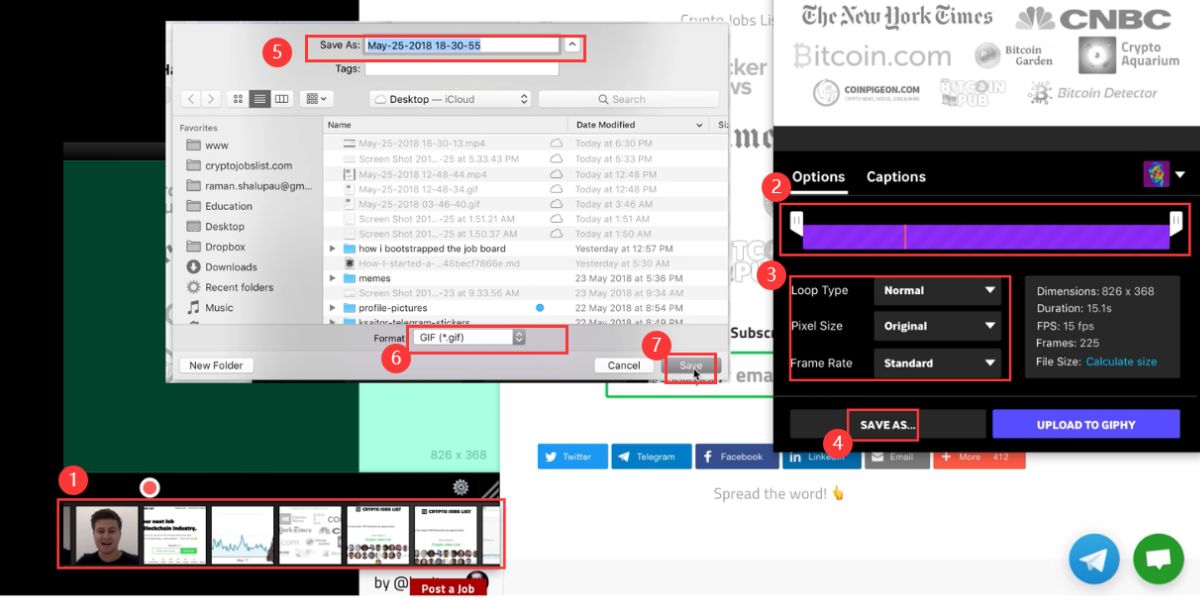 Save the Mac Screen Recording as a GIF