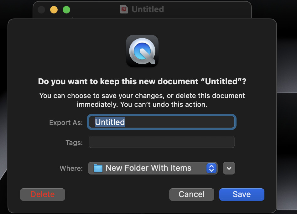 Save the Recorded Audio File