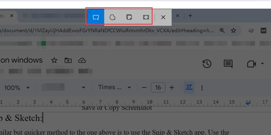 Select Screenshot Mode