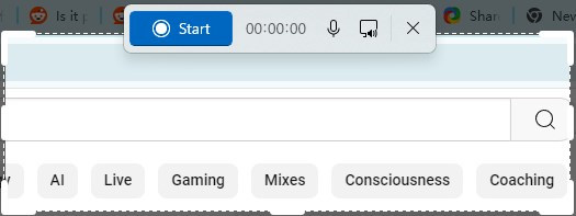 Select the Area for Screen Recording
