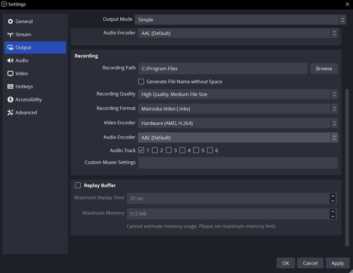 Set Video and Audio Parameters
